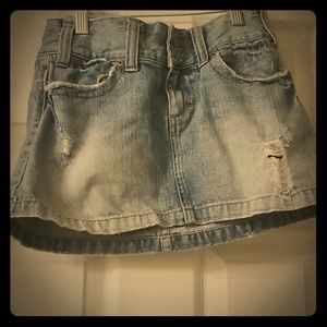 AE Distressed Jean Skirt
